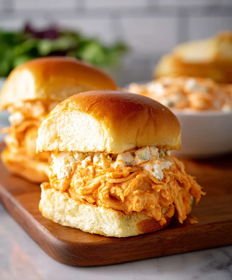Spicy Buffalo Chicken Sliders-Easy Appetizer Recipe
