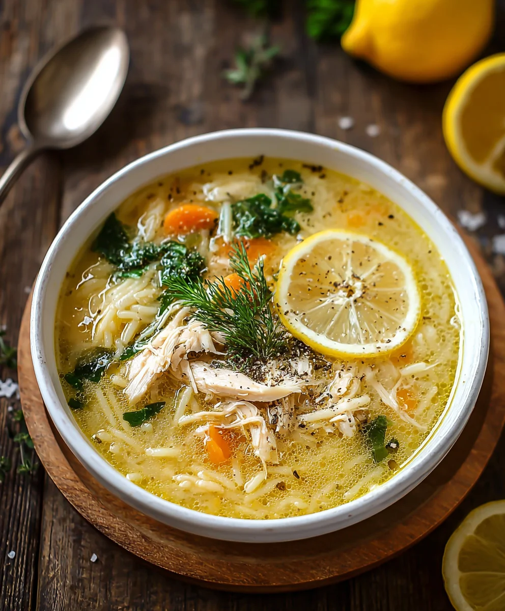 Greek Lemon Chicken Soup - Flavorful Comfort