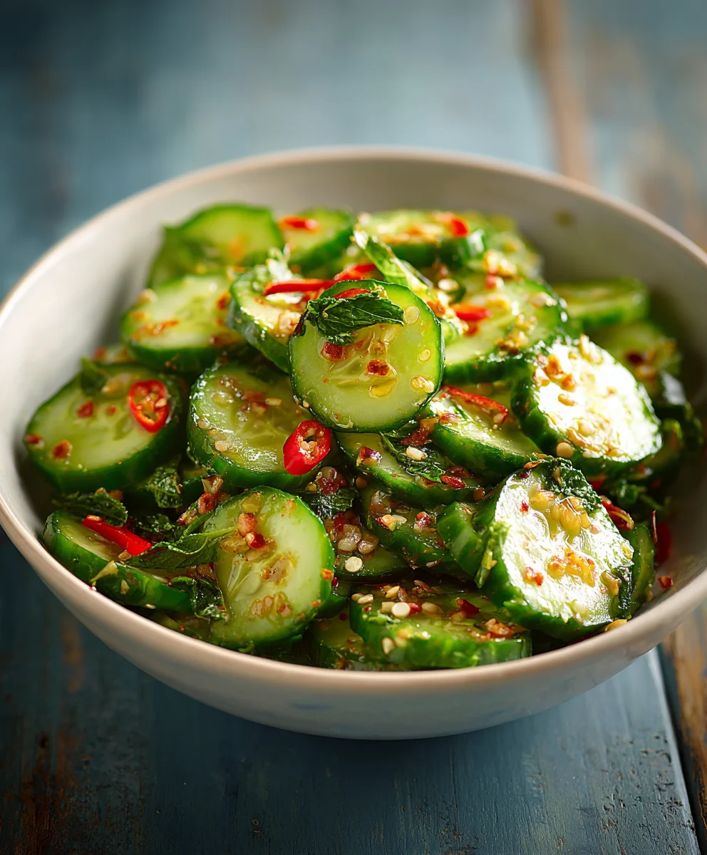 Easy Asian Cucumber Salad- Refreshing & Quick Recipe
