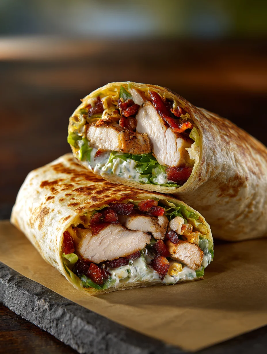 Crispy Chicken Beef Beef Bacon Ranch Wrap-Easy Recipe