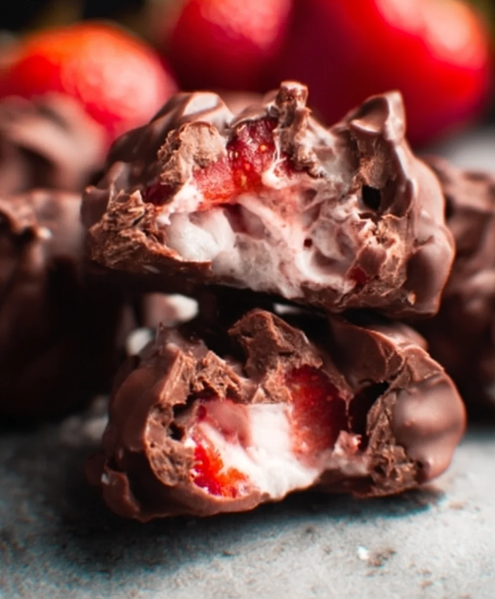 Easy Chocolate Strawberry Yogurt Clusters Viral Recipe