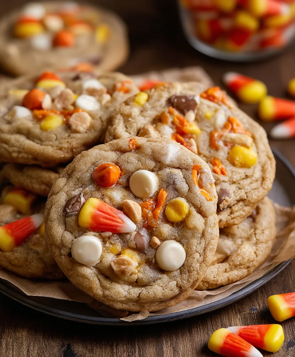 Candy Corn Trail Mix Cookies-Sweet Festive Treat