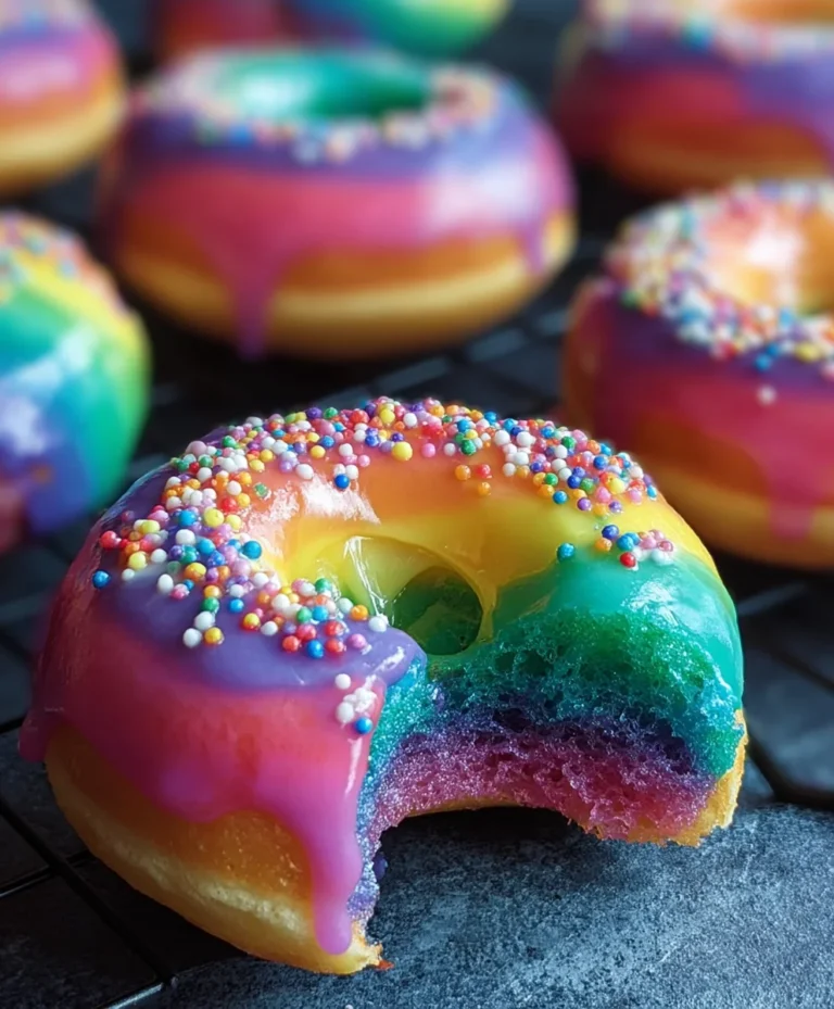 Rainbow-Filled Doughnuts-Joyful Sweet Treat
