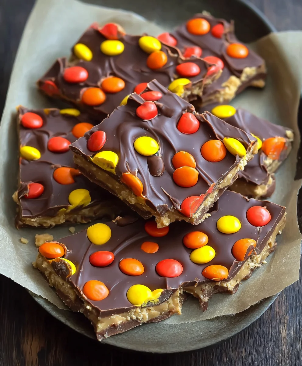 Reese's Pieces Peanut Butter Bark Recipe Easy Sweet Treat