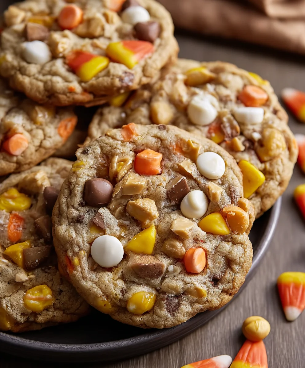 Candy Corn Trail Mix Cookies-Sweet Festive Treat