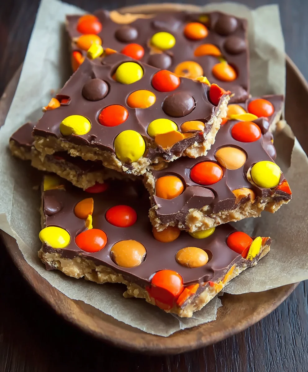 Reese's Pieces Peanut Butter Bark Recipe Easy Sweet Treat