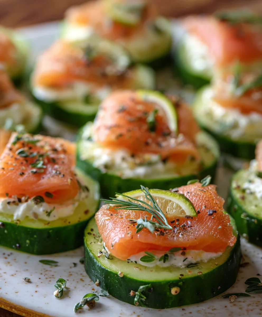 Cucumber Smoked Salmon Bites-Easy Appetizer