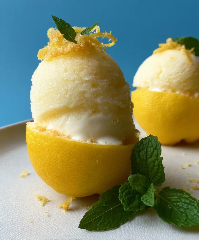 Frozen Lemon Shell Sorbetto – Refreshing Dessert