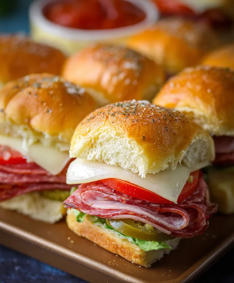 Spicy Beef Italian Sub Sliders- Easy Party Appetizer