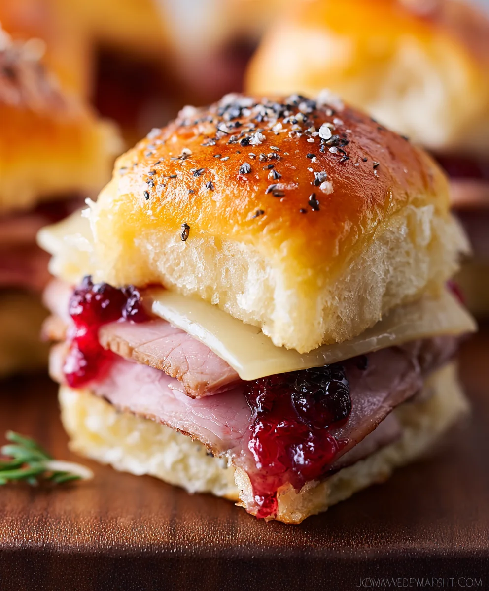 Beef Beef Ham Cranberry Sliders-Flavor Packed Appetizer