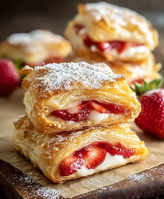 Strawberry Flaky Puffs