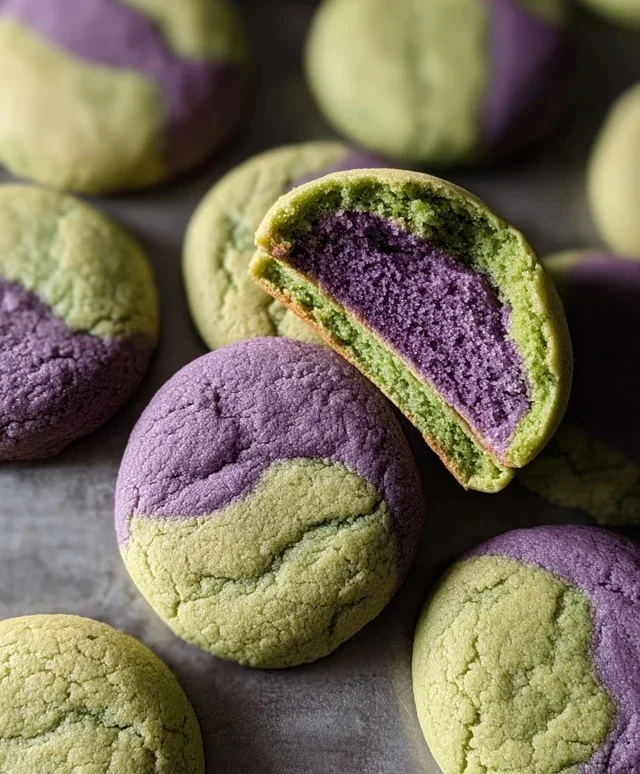 Matcha Ube Cookies
