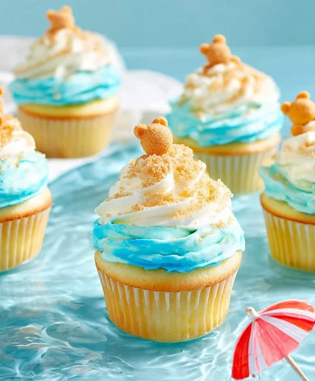 Beach Party Cupcakes