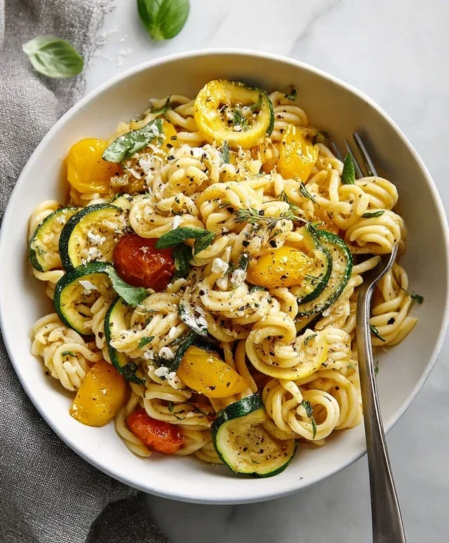 Summer Squash Pasta Skillet