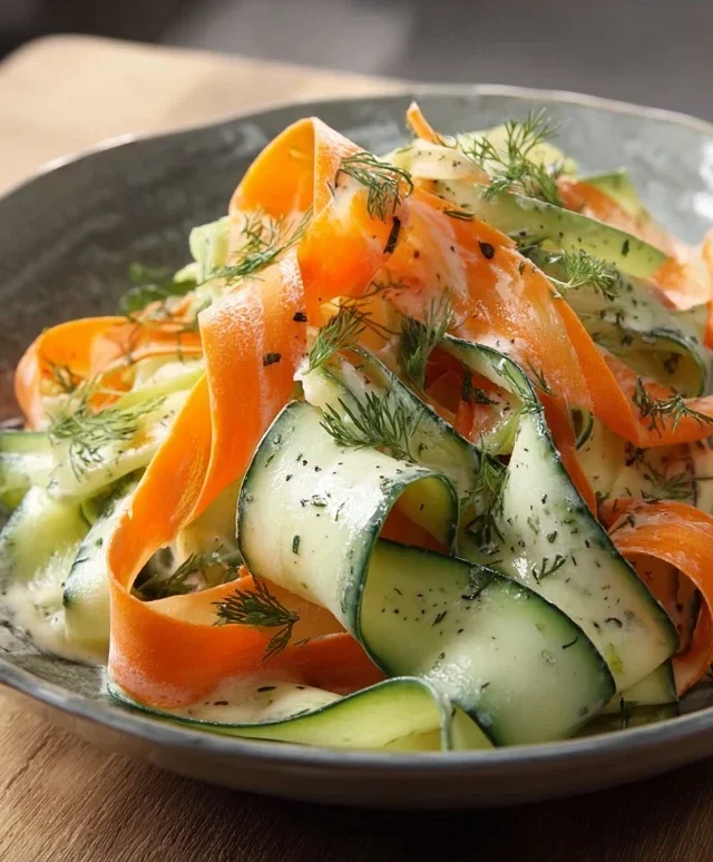 Carrot and Cucumber Ribbon Salad