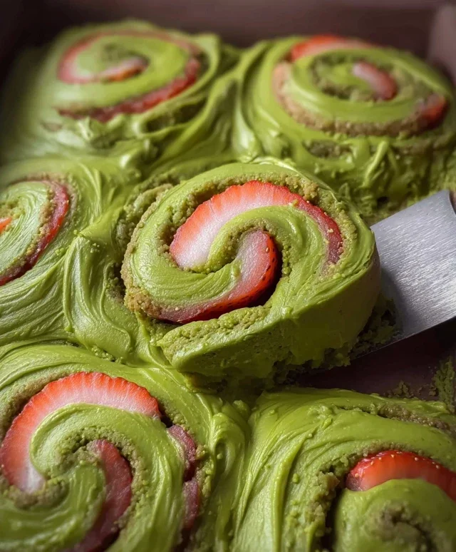 Strawberry Matcha Latte Rolls