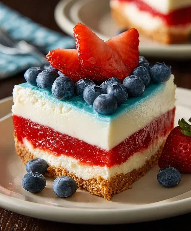 No Bake Patriotic Cheesecake