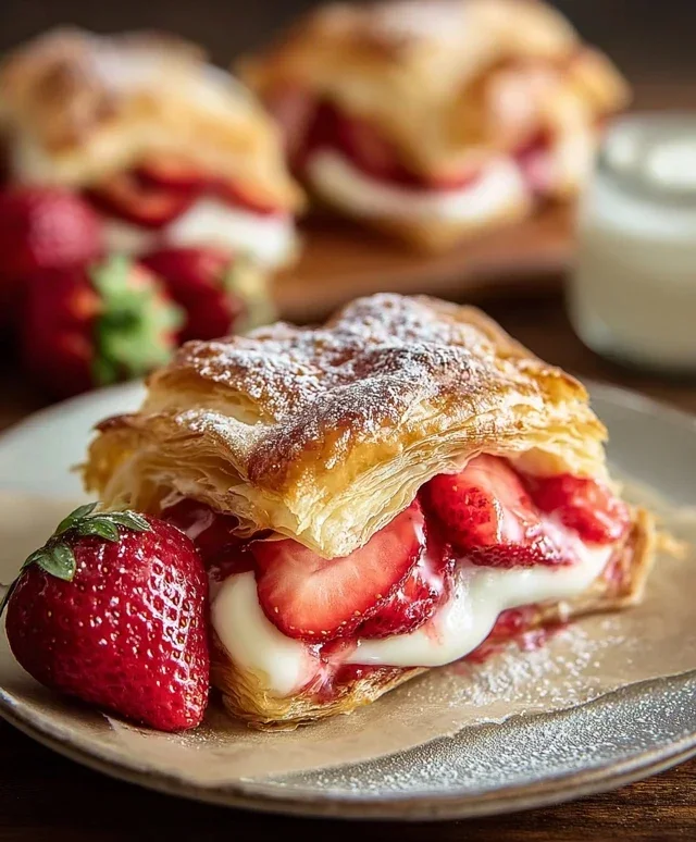 Strawberry Flaky Puffs