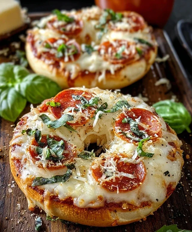 Giant Pizza Bagels