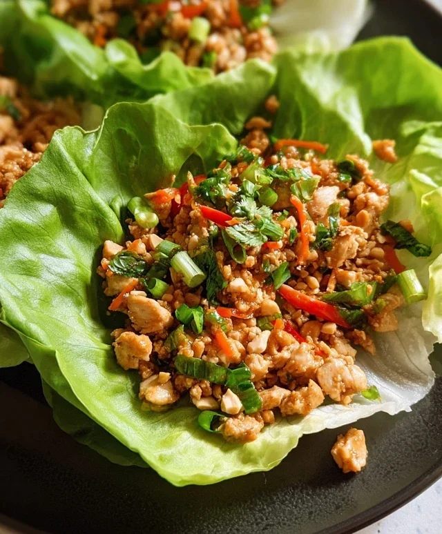 Thai Chicken Lettuce Wraps