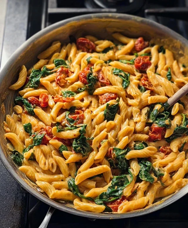 One-Pot Spinach Tomato Pasta