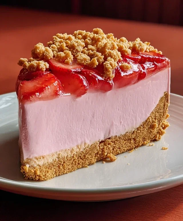 Strawberry Crunch Pink Cheesecake