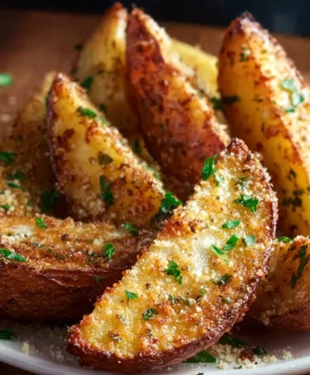 Baked Garlic Parmesan Potato Wedges