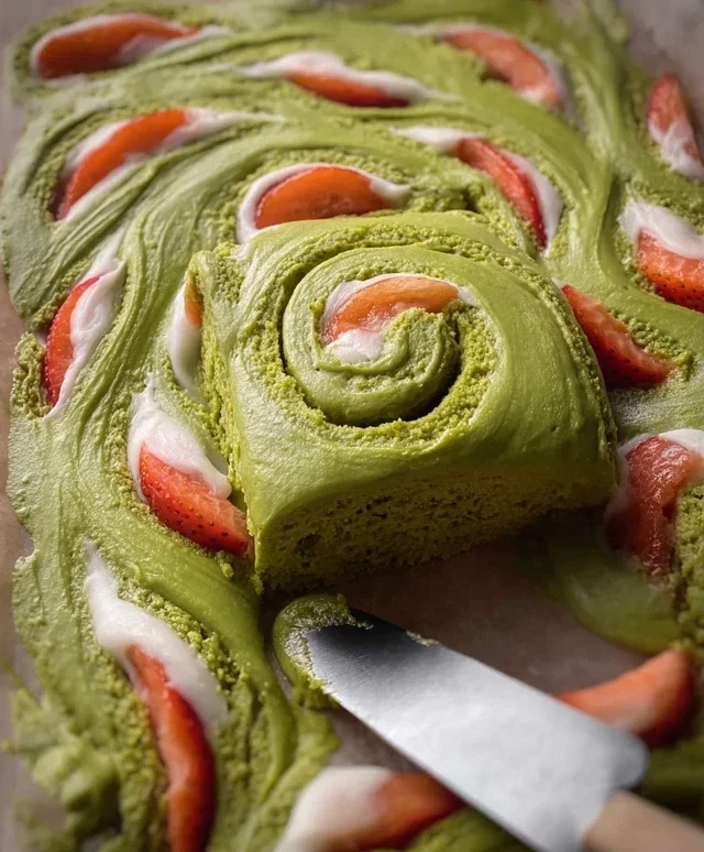 Strawberry Matcha Latte Rolls