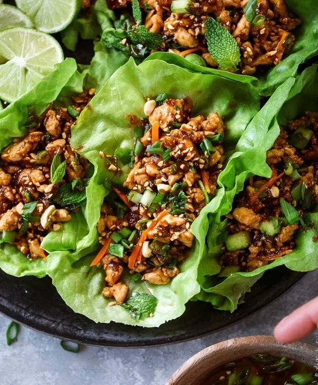 Thai Chicken Lettuce Wraps