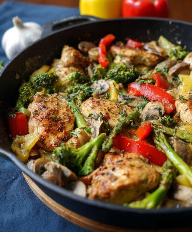 Healthy Chicken and Vegetables Skillet