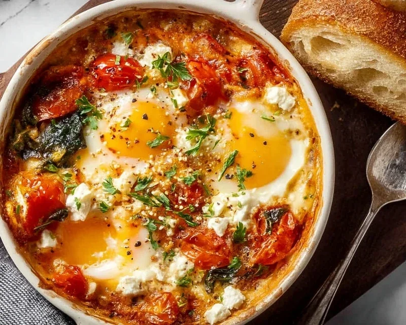 Baked Feta Eggs