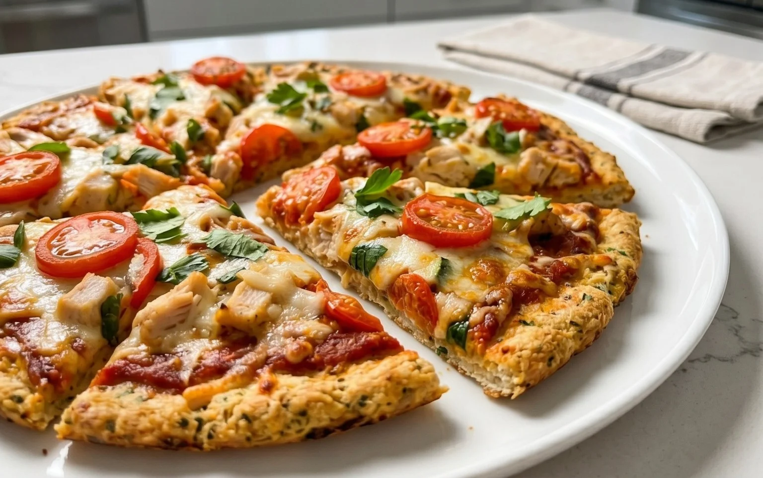 Chicken Crust Pizza (Low Carb + High Protein