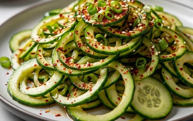 Spiral Cucumber Salad: Korean-Inspired Recipe