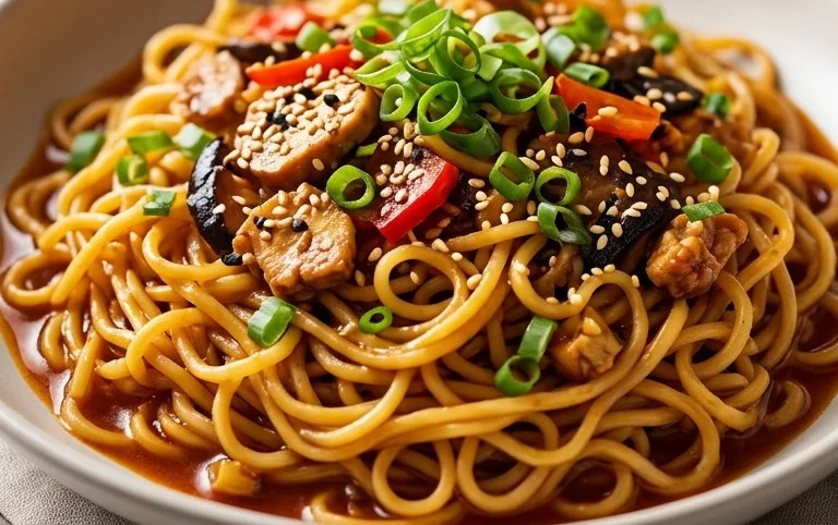 Easy Saucy Ramen Noodles