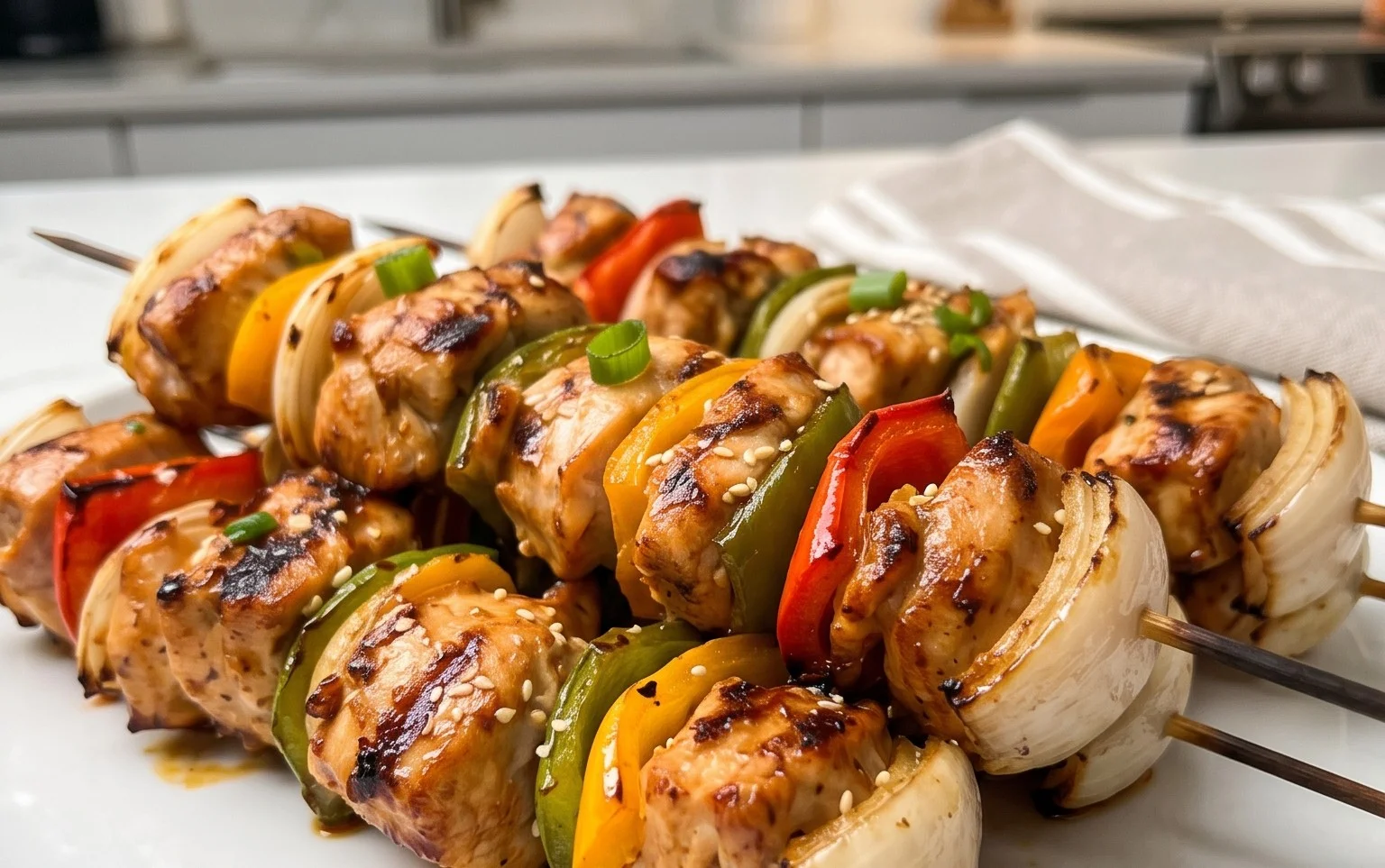 Air Fryer Chicken Skewers (VIDEO)