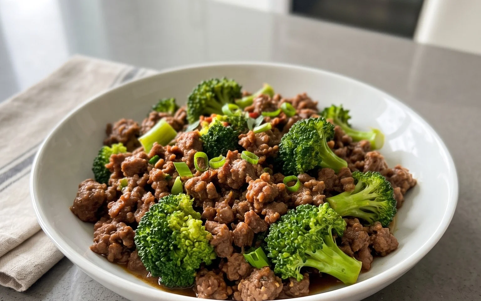 Ground Beef and Broccoli
