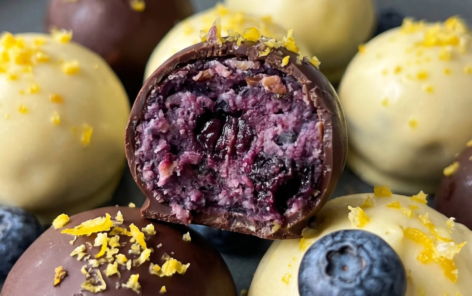 LEMON BLUEBERRY TRUFFLES 