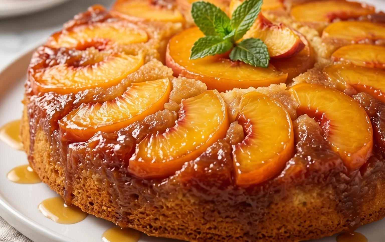 Peach Upside-Down Cake Recipe