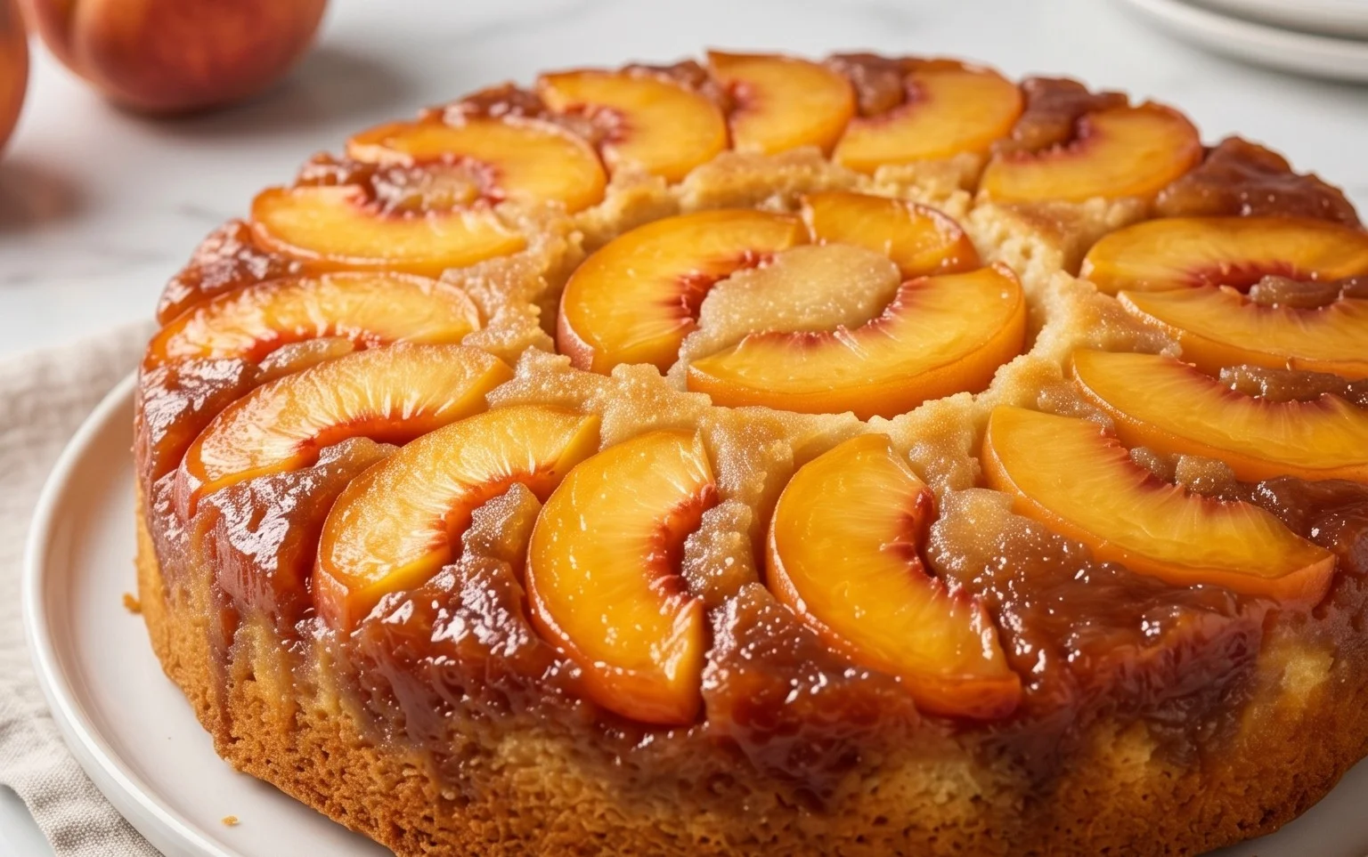 Peach Upside-Down Cake Recipe