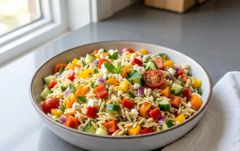 Rainbow Orzo Salad