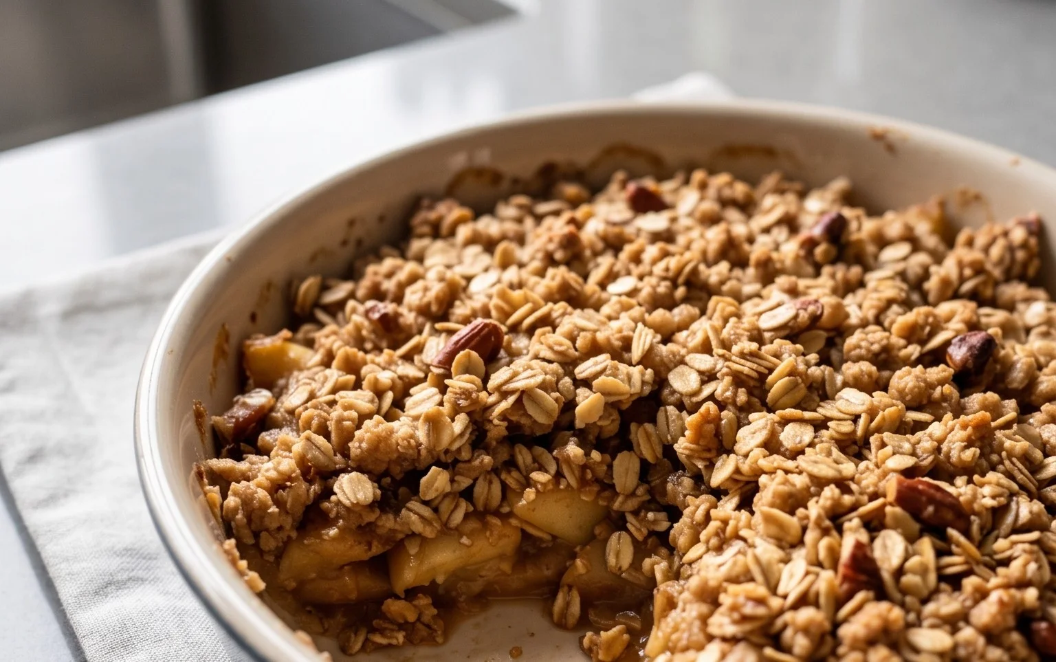 Healthy Breakfast Apple Crum extractble