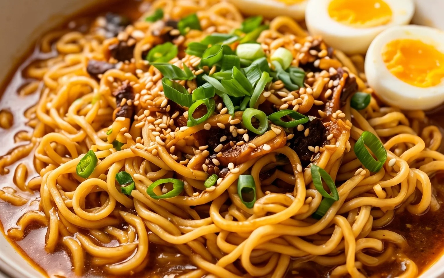 Easy Saucy Ramen Noodles