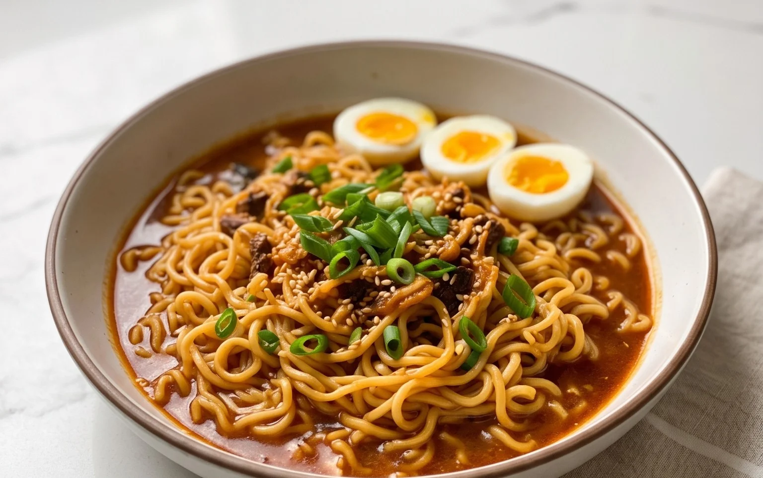 Easy Saucy Ramen Noodles