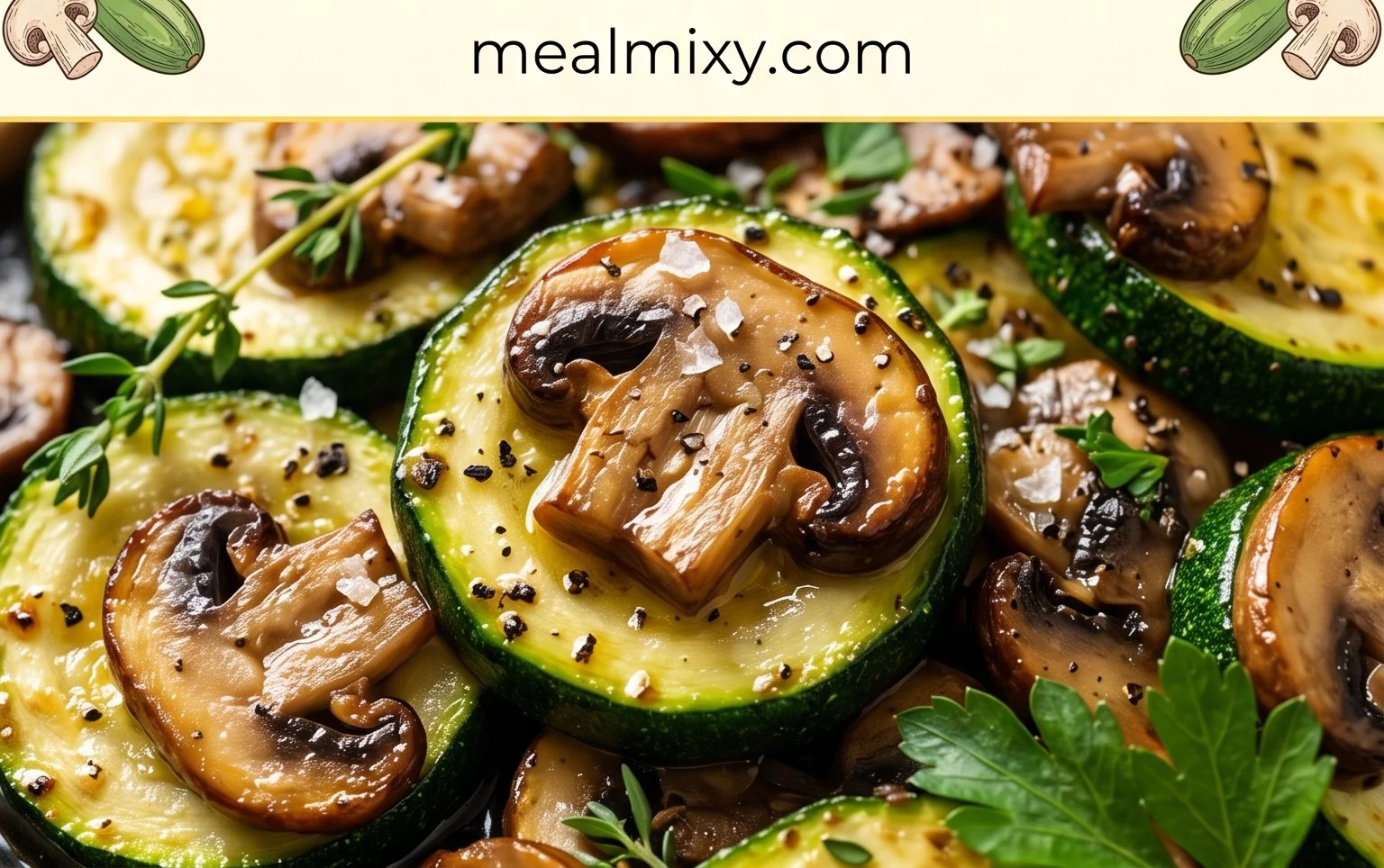 Skillet Zucchini and Mushrooms
