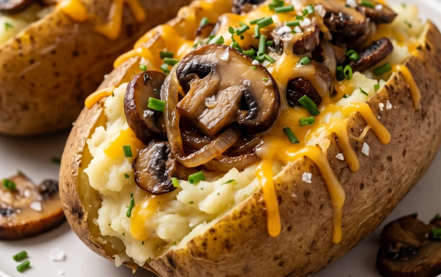 The Ultimate Stuffed Baked Potatoes with Mushrooms