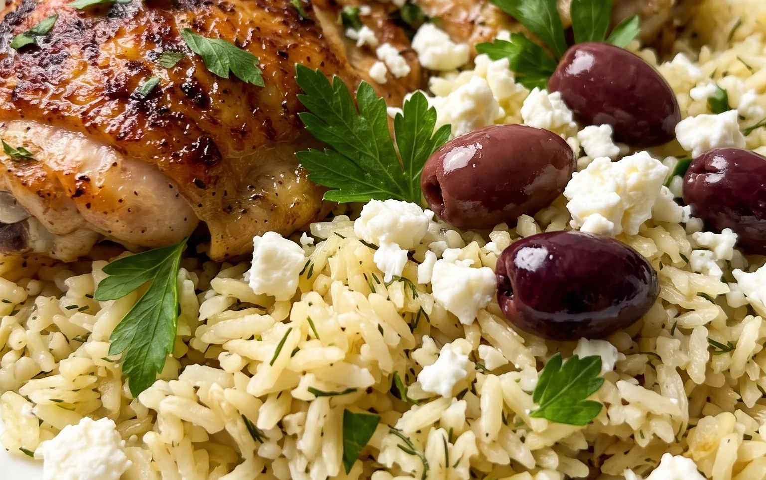 Greek Chicken and Lemon Rice (30 Minutes, One-Pot)