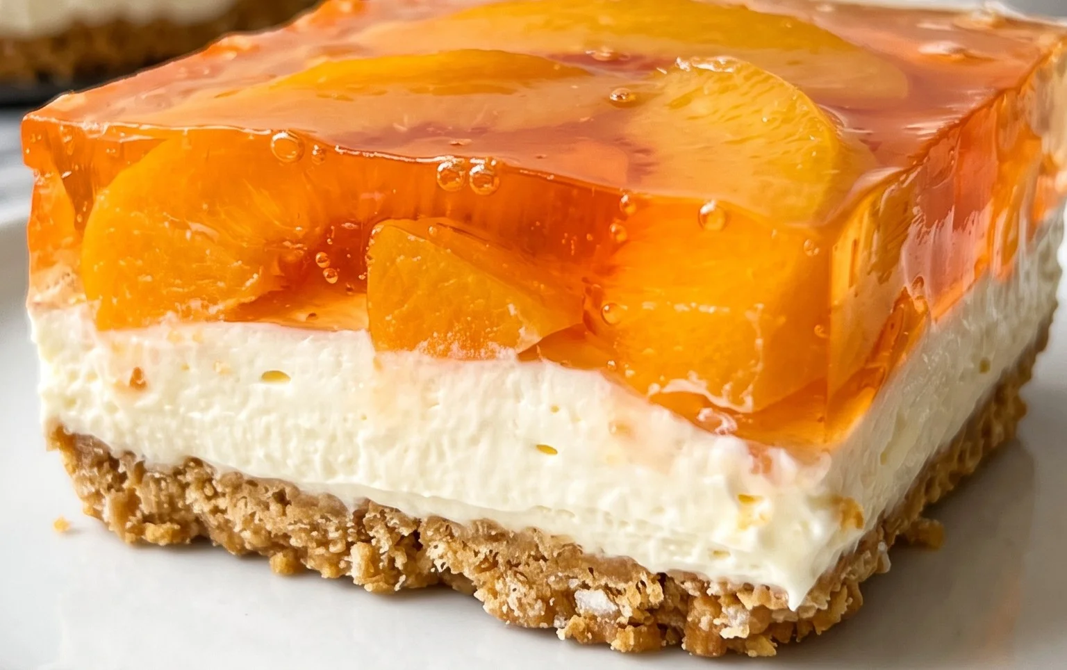 Peach Pretzel Salad Dessert