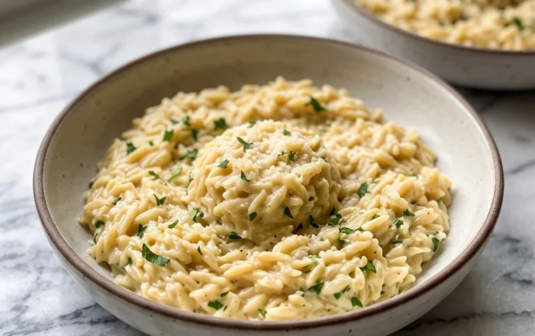 Creamy Garlic Parmesan Orzo