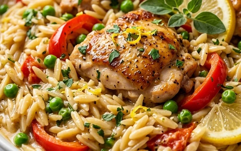 Chicken Orzo (30-Minutes, One-Pan)