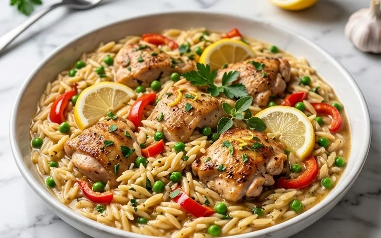 Chicken Orzo (30-Minutes, One-Pan)